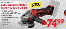 Zgonc Akku-Winkelschleifer TE-AG 18/125-2 Li Solo Angebot