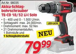 Zgonc Akku-Schlag- bohrschrauber TE-CD 18/52 Li-i Solo Angebot