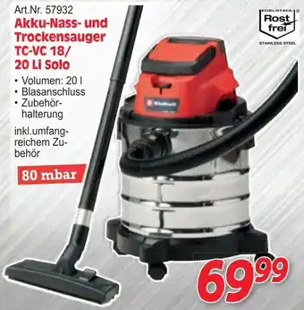 Zgonc Akku-Nass- und Trockensauger TC-VC 18/ 20 Li Solo Angebot