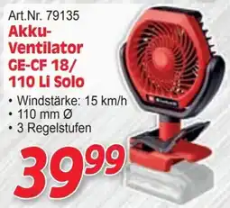 Zgonc Akku- Ventilator GE-CF 18/ 110 Li Solo Angebot