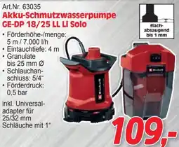Zgonc Akku-Schmutzwasserpumpe GE-DP 18/25 LL Li Solo Angebot