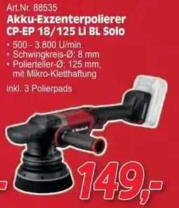 Zgonc Akku-Exzenterpolierer CP-EP 18/125 Li BL Solo Angebot