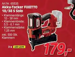 Zgonc Akku-Tacker FIXETTO 18/38 S Solo Angebot