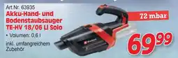 Zgonc Akku-Hand- und Bodenstaubsauger TE-HV 18/06 Li Solo Angebot