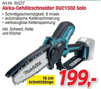 Zgonc Akku-Gehölzschneider DUC150Z Solo Angebot