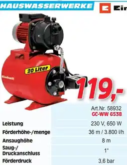 Zgonc Hauswasserwerke GC-WW 6538 Angebot