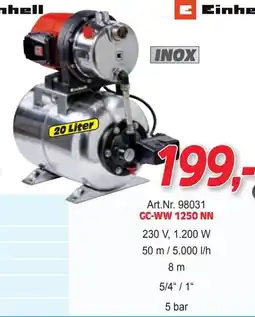 Zgonc Hauswasserwerke gc-ww 1250 nn Angebot