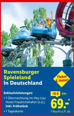 Lidl Reisen Ravensburger Spieleland in Deutschland Angebot