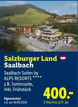Lidl Reisen Salzburger Land - Saalbach Angebot
