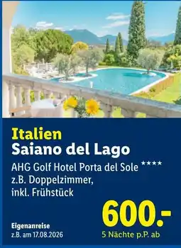 Lidl Reisen Italien Saiano del Lago Angebot