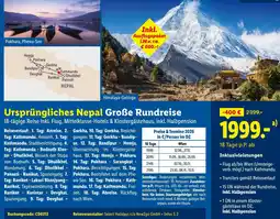 Lidl Reisen Ursprüngliches Nepal Große Rundreise Angebot