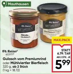Maximarkt Gulasch vom Premiumrind oder Mühlviertler Bierfleisch Angebot