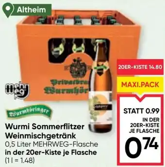Maximarkt Wurmi Sommerflitzer Weinmischgetränk Angebot