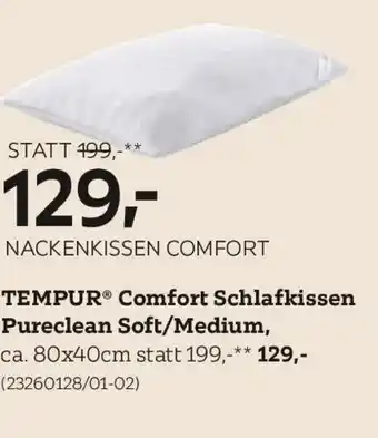 Tempurⓡ comfort schlafkissen pureclean soft/medium