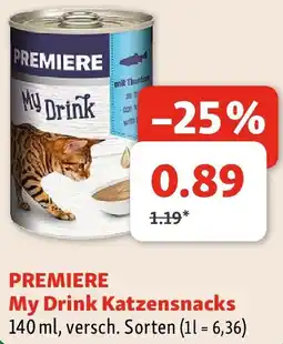 Fressnapf Premiere my drink katzensnacks Angebot