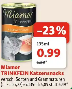 Fressnapf Miamor trinkfein katzensnacks Angebot