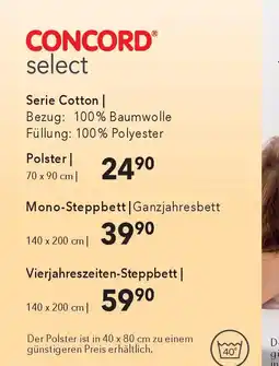 Matratzen Concord Mono-Steppbett | Ganzjahresbett Angebot