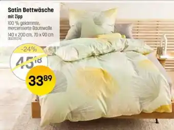 Satin Bettwäsche mit Zipp