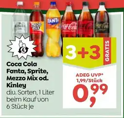 ADEG Coca cola fanta, sprite, mezzo mix od. kinley Angebot