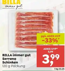 ADEG Billa immer gut serrano schinken Angebot