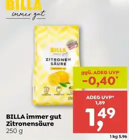 ADEG BILLA immer gut Zitronensäure Angebot