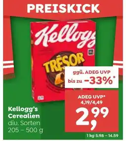 ADEG Kellogg's Cerealien diu. Sorten Angebot