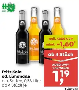 ADEG Fritz Kola od. Limonade Angebot