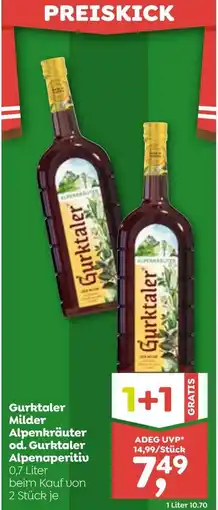 ADEG Gurktaler Milder Alpenkräuter od. Gurktaler Alpenaperitiv Angebot