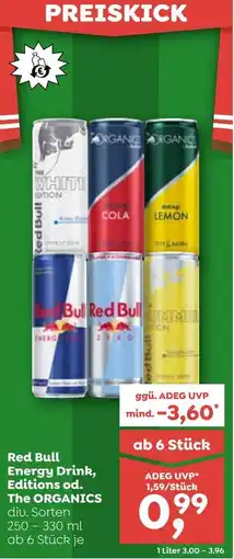 ADEG Red bull energy drink, editions od. the organics Angebot