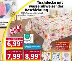 Norma Tischdecke mit wasserabweisender Beschichtung Angebot