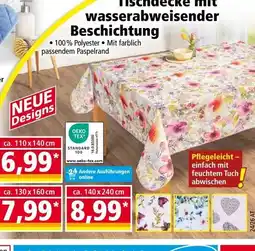 Norma Tischdecke mit wasserabweisender Beschichtung Angebot