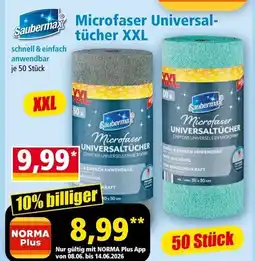 Norma Saubermax Microfaser Universal- tücher XXL Angebot