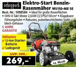 Norma Elektro-Start Benzin- Rasenmäher MS150-46E SE Angebot