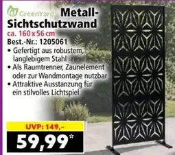 Norma GreenYard Metall- Sichtschutzwand Angebot