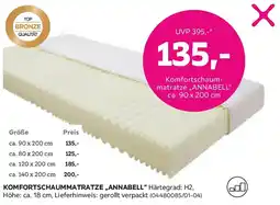 Mömax Komfortschaum- matratze ANNABELL Angebot