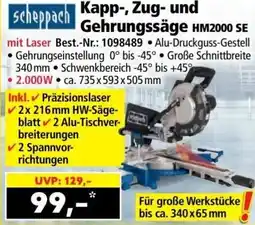 Norma Kapp-, Zug- und Gehrungssäge HM2000 SE Angebot