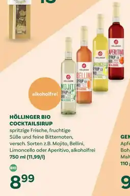 Bellaflora Höllinger bio cocktailsirup Angebot