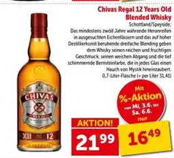Interspar Chivas regal 12 years old blended whisky schottland/speyside; Angebot
