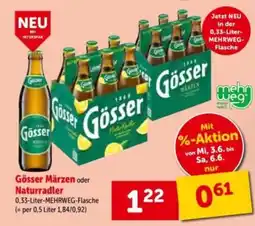 Interspar Gösser Märzen oder Naturradler Angebot