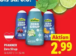 Lidl Pfanner zero sirup Angebot