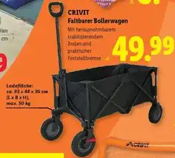 Lidl Crivit faltbarer bollerwagen Angebot