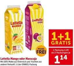Interspar Lattella Mango oder Maracuja Angebot