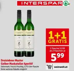 Interspar Dreisiebner Muster Gelber Muskateller Aperitif Angebot