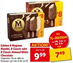 Interspar Eskimo 8 magnum mandel, 8 classic oder 8 classic almond white chocolate Angebot