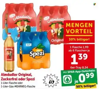 Interspar Almdudler Original, Zuckerfrei oder Spezi Angebot