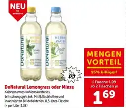 Interspar Donatural lemongrass oder minze Angebot