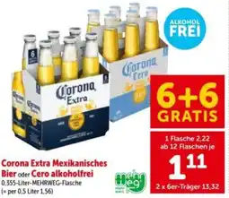Interspar Corona Extra Mexikanisches Bier oder Cero alkoholfrei Angebot