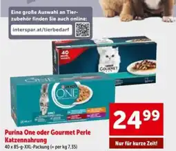 Interspar Purina one oder gourmet perle katzennahrung Angebot