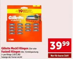 Interspar Gillette mach3 klingen fusion5 klingen Angebot