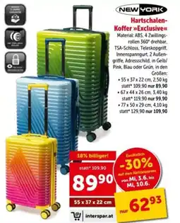 Interspar Hartschalen Koffer Exclusive Angebot
